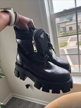 1000% Authentic Prada Monolith Boots Sz 39
